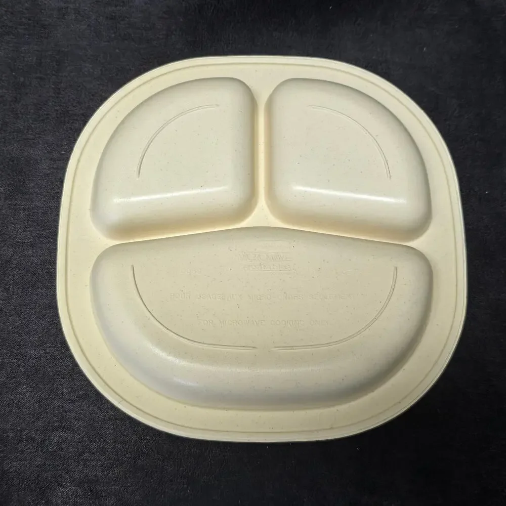 Vintage Rubbermaid Microwave Heatables Cookware Divided Plate Microwavable Dish